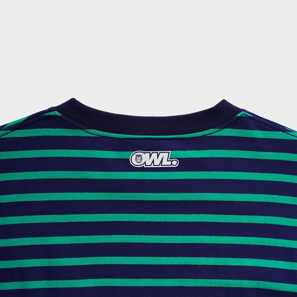 OWL BRAND® Striped Long-sleeve Tee -  Áo Thun Sọc Tay Dài Màu Xanh - OWL310121 | BigBuy360 - bigbuy360.vn