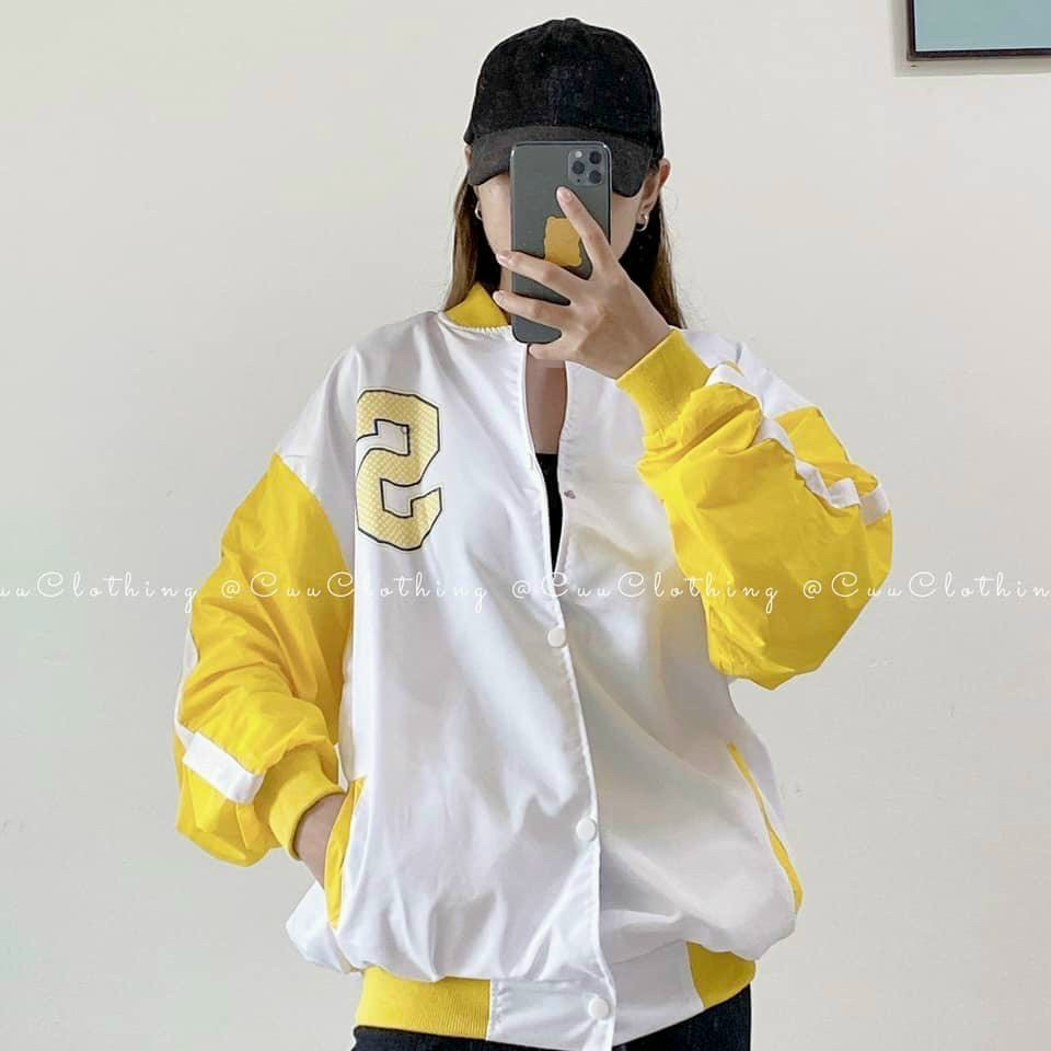 Áo khoác nữ - áo khoác dù 2 lớp bomber form rộng phối màu