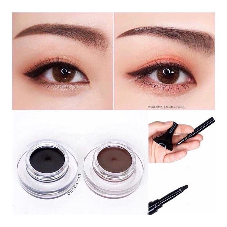 [Auth Hàn] Gel Kẻ Mắt Tonymoly Kèm Cọ Màu Đen Backstage Gel Eyeliner 01 Black - Cọ Kẻ Mắt Nước Tonymoly Tông Đen Black