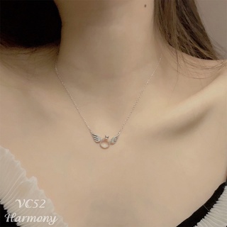Vòng cổ, dây chuyền bạc The Wings đôi cánh thiên thần VC52 | Bạc 925 cao cấp xi vàng