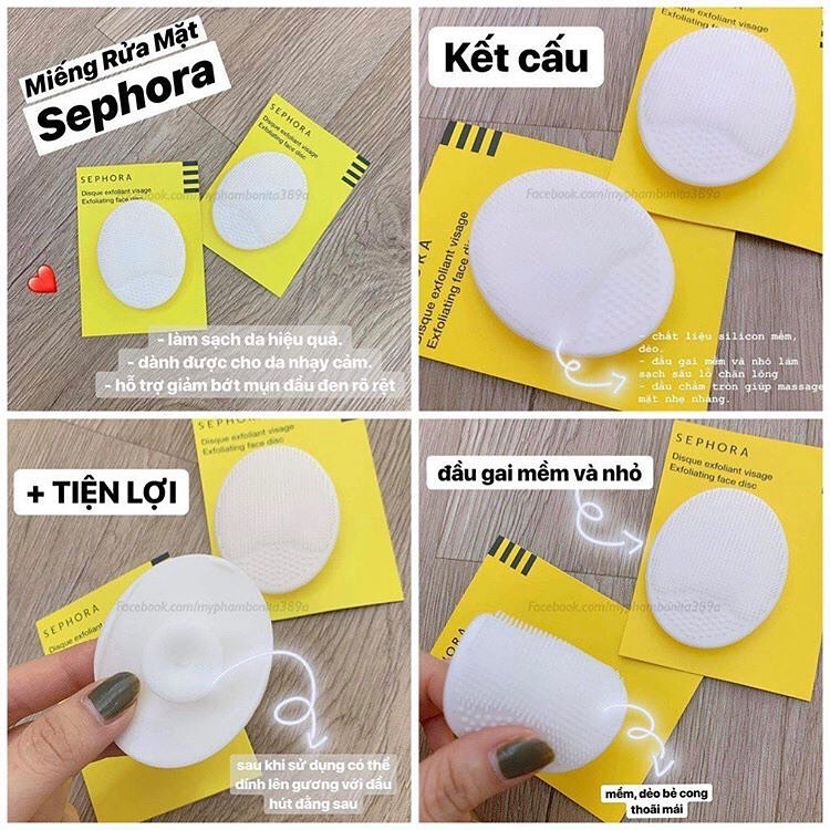 Miếng rửa mặt Sephora Pad