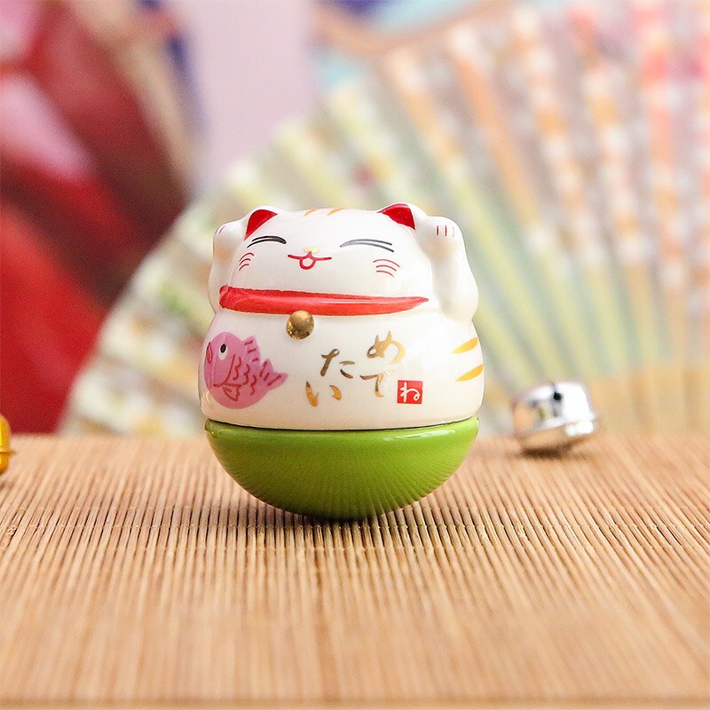 Mèo thần tài lật đật 7 cm nhiều màu