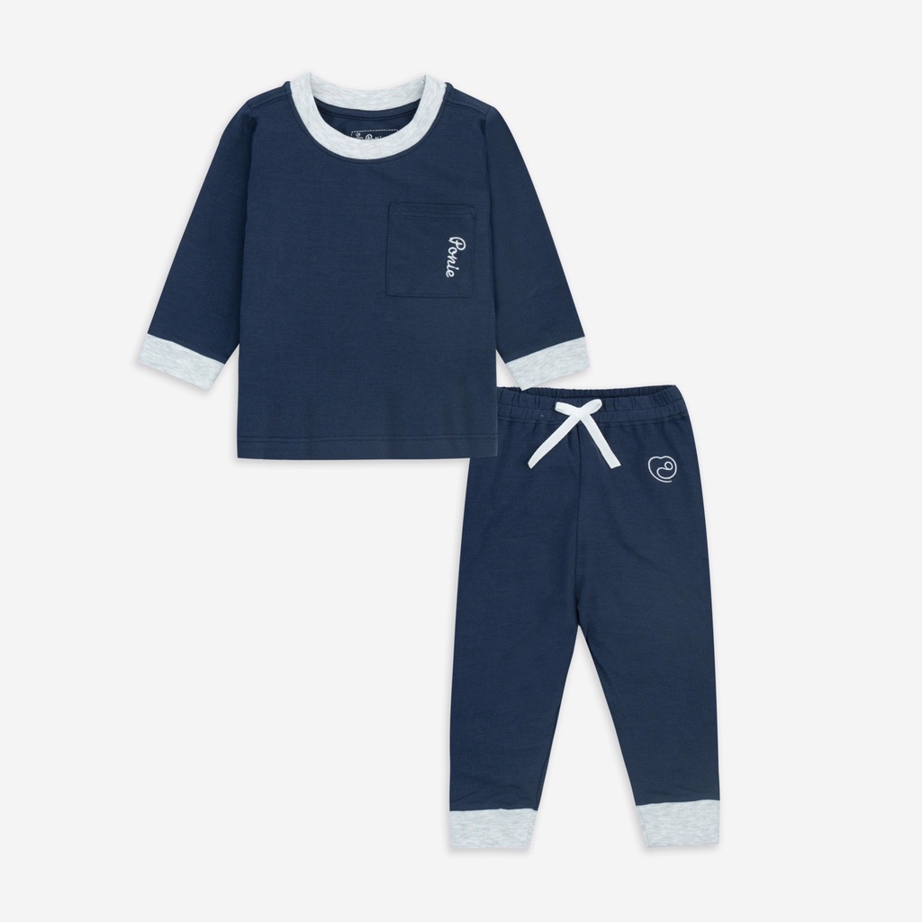 Bộ dài tay cổ tròn Ponie Bu baby cho bé từ 6m - 4Y