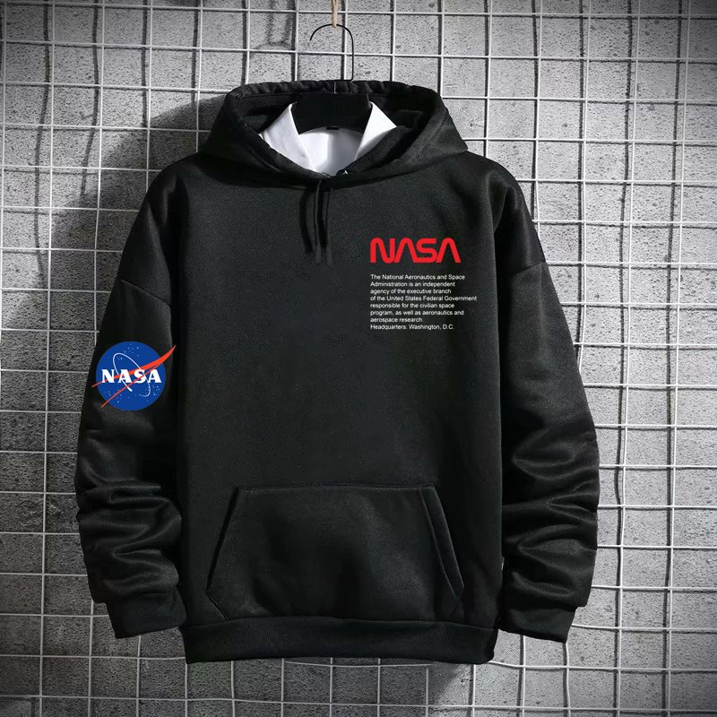 Áo hoodie nữ phom rộng, Áo nỉ nữ hoodie unisex nam nữ NASA