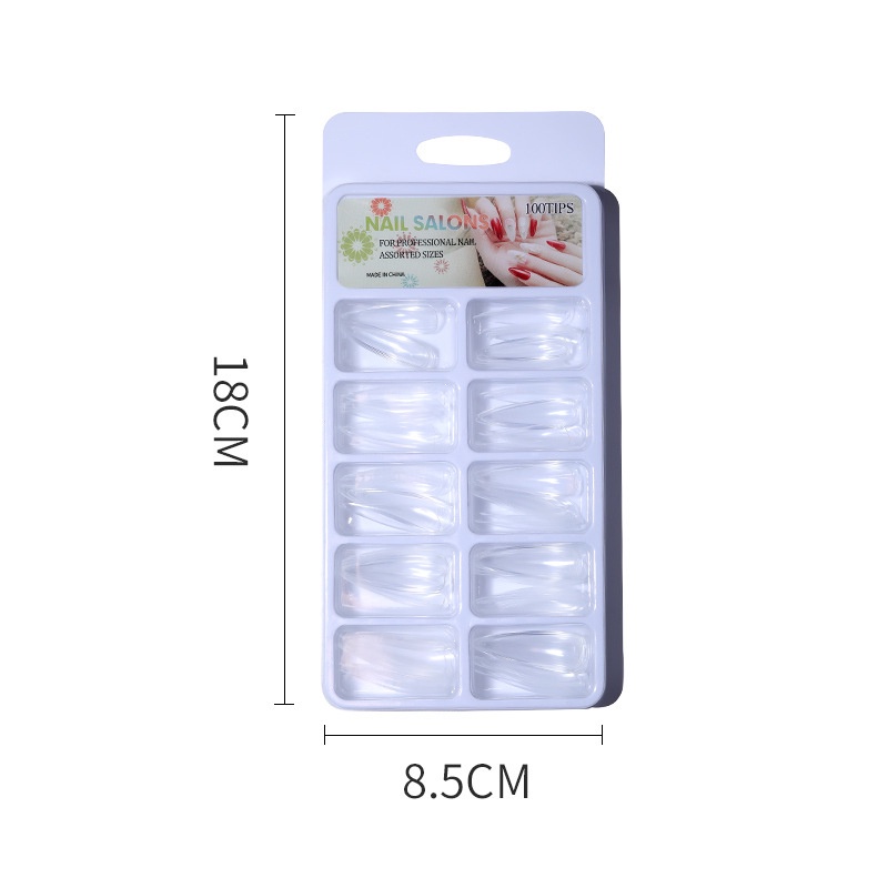 Set 100 Móng Tay Giả Không Đường May Siêu Mỏng