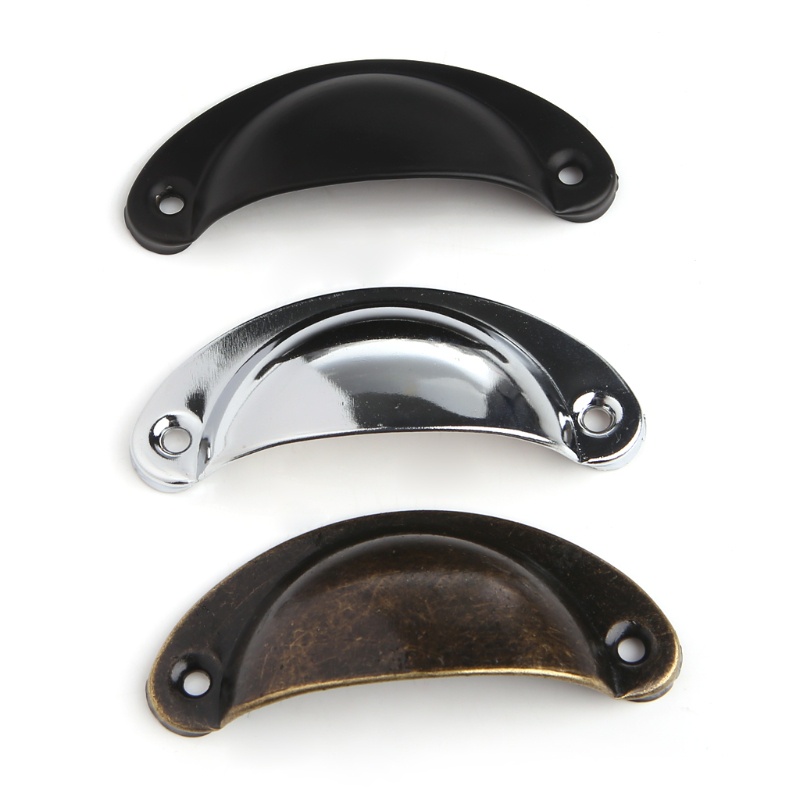 Set 10 Tay Nắm Ngăn Kéo Tủ Bằng Kim Loại Hình Vỏ Sò Phong Cách Cổ Điển