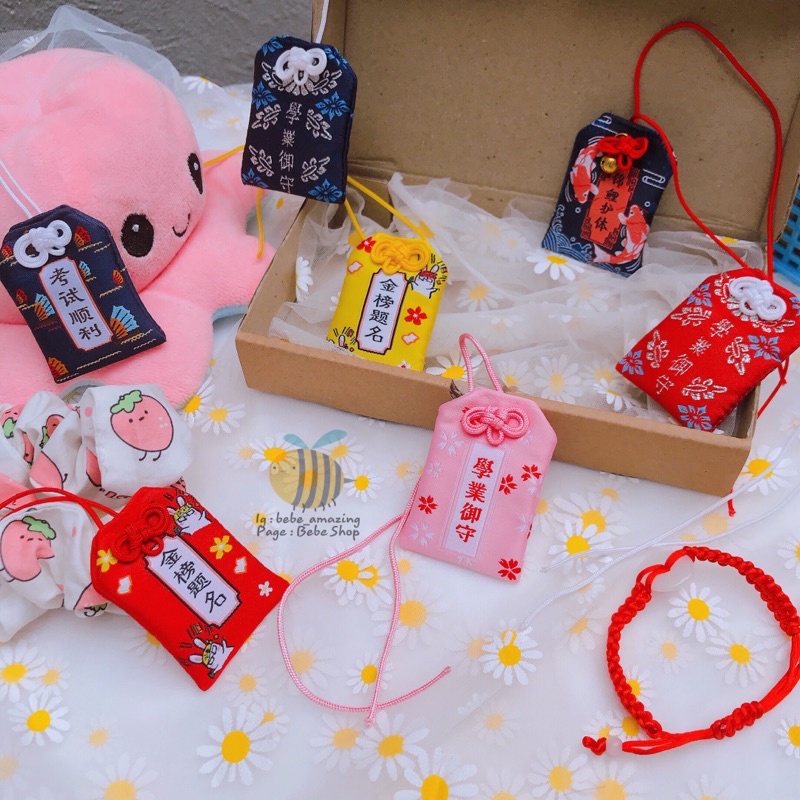 Túi phước may mắn Omamori Học Tập ( tặng kèm vòng tay chỉ đỏ may mắn cầu an )