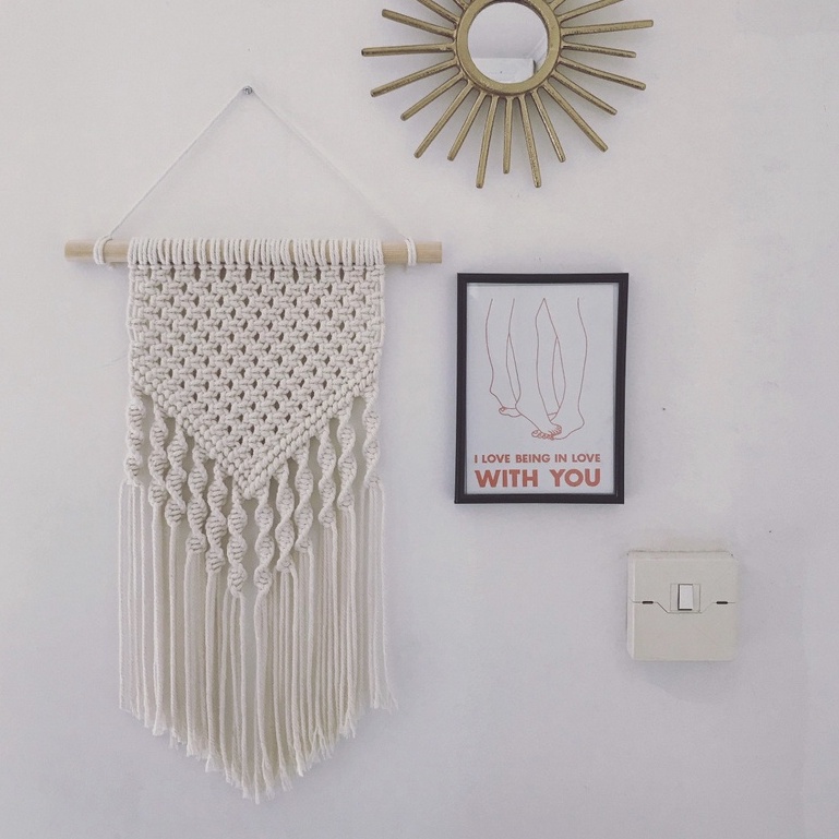 Mành Macrame size Trung Bình trang trí nhà cửa