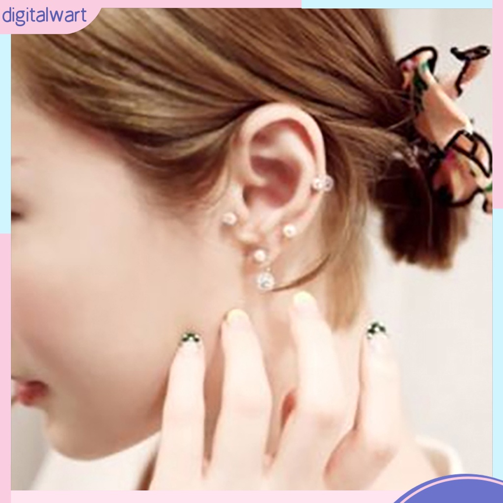 Bông tai ngọc trai đính hạt pha lê sang trọng cho nữ