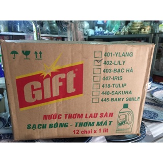 Thùng nước lau sàn gift 12chai 2x đậm đặc siêu tiết kiệm