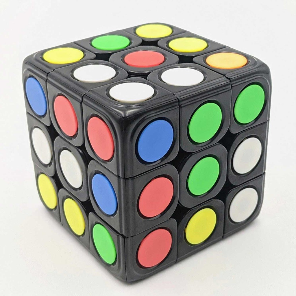 RUBIK 3x3 chấm bi - Rubic 3 Tầng Stickerless - Xếp hình khối lập phương rubik