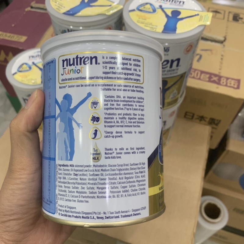 Sữa bột Nutren Junior 400-850gr cho bé biếng ăn, suy dinh dưỡng