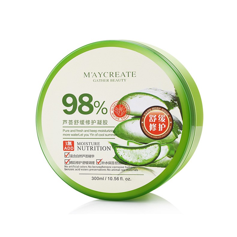 Gel Lô Hội Aloe Vera Soothing 98% Maycreate