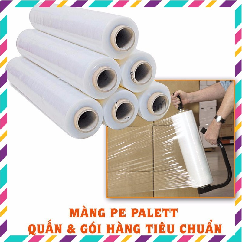 MÀNG QUẤN PE, MÀNG NILON,BỌC HÀNG BỌC CÔNG NGHIỆP 5 TẤC ( Nặng 2,4KG) - BAO BÌ KHẢ ANH