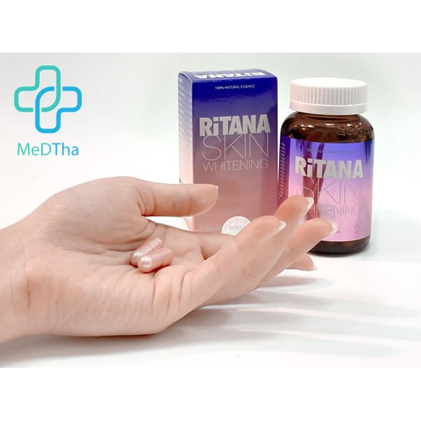 Viên uống Hỗ trợ Trắng da RiTANA (SKIN WHITENING) - Hỗ trợ Trắng da, Bật tông trắng hồng, Làm mờ sạm nám [Chính Hãng]