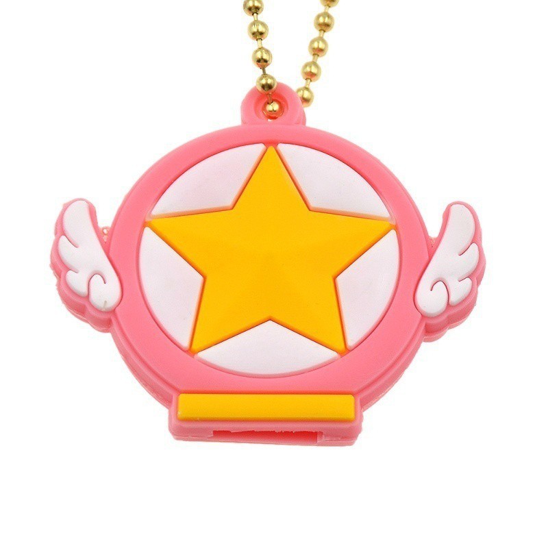 Nút silicon gắn bảo vệ đầu chìa khóa xe hơi kiểu dáng hoạt hình Sakura dễ thương