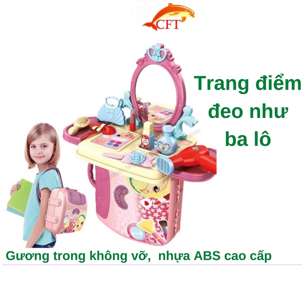 Đồ chơi trang điểm cho bé gái đồ chơi nấu ăn ba lô đeo được phù hợp 2 3 4 5 6 tuổi