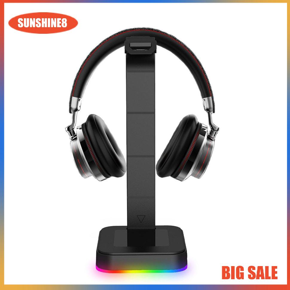 Giá đỡ tai nghe RGB 2 cổng USB để bàn tiện dụng
