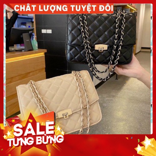 Túi Xách Thời Trang Da Trần Trám Khóa Gập Siêu Hot