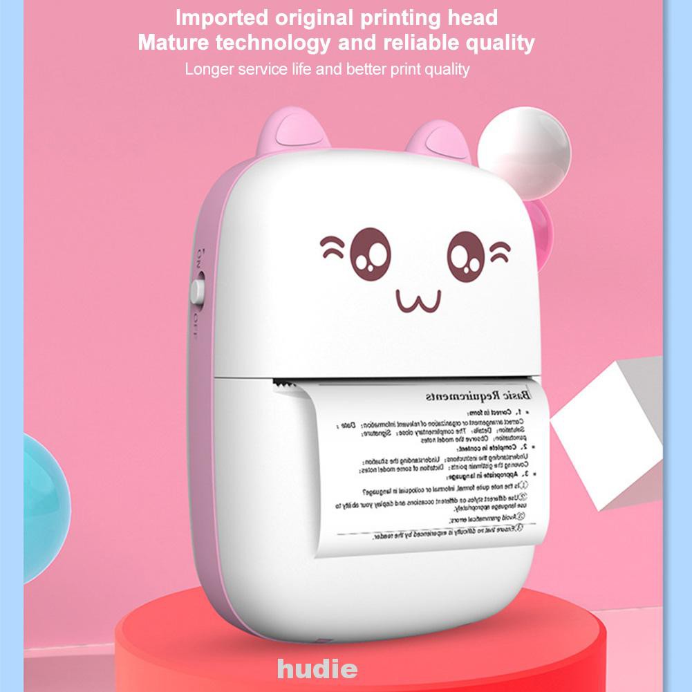 Máy in nhiệt mini cầm tay độ nét cao 200dpi dùng trong văn phòng có cuộn giấy đi kèm | BigBuy360 - bigbuy360.vn