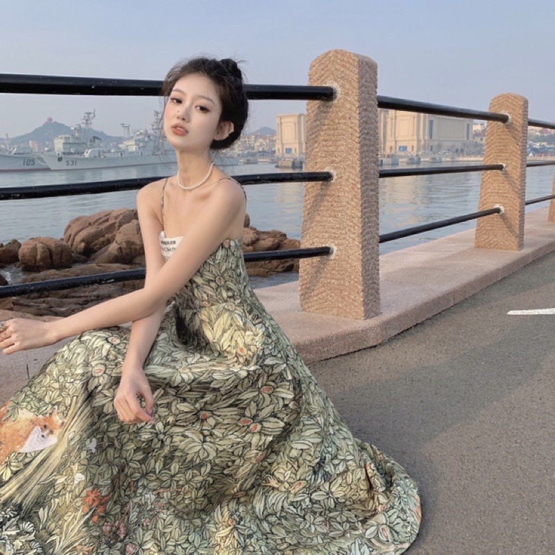 Đầm Dây Hoa Lá Fox Xinh Xắn Duyên Dáng