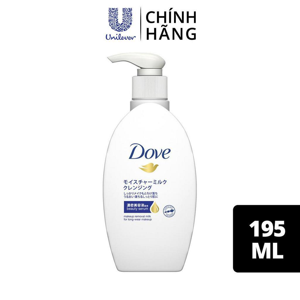 Sữa tẩy trang Dove serum không cồn sạch sâu tốt - làm sạch lớp trang điểm lâu trôi 195ml