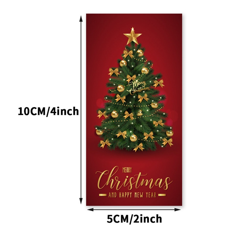 Set 25 Tờ / 50 Miếng Dán Trang Trí Hộp Quà Giáng Sinh
