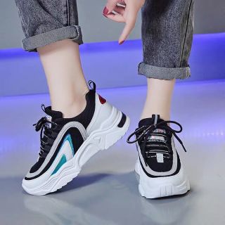 GIÀY THỂ THAO PHẢN QUANG 3 MÀU/GIÀY SNEAKER NỮ ĐẾ CÁ MẬP