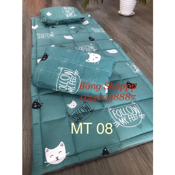 [Cỡ 80cm x 1m9] Bộ chăn gối văn phòng 3 trong 1, nệm văn phòng, ga giường đơn kí túc xá. | BigBuy360 - bigbuy360.vn