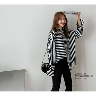 Q430220 áo sơ mi nữ form dài