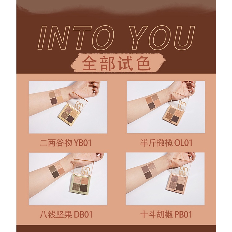 Bảng phấn mắt Into You bốn màu tông đất thời trang tinh tế trẻ trung cho nữ