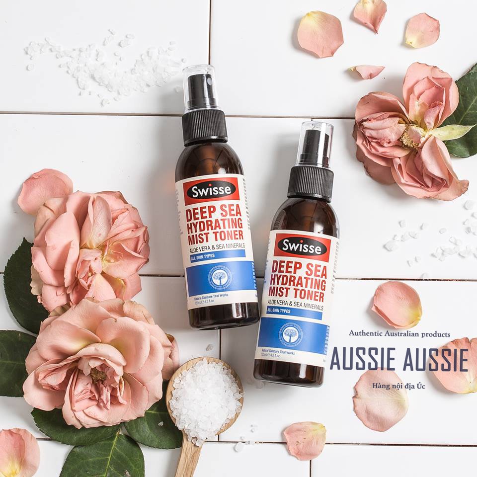 Toner dạng xịt khoáng Swisse Deep Sea Hydrating Mist Toner/ Swisse Rosewater Balancing Mist Toner 125ml aussie.vn | BigBuy360 - bigbuy360.vn