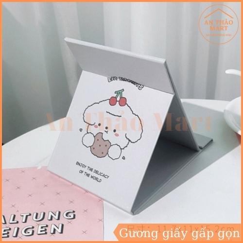 Gương Giấy Để Bàn Gấp Gọn, Gương Trang Điểm Gấp Giấy Tiện Lợi