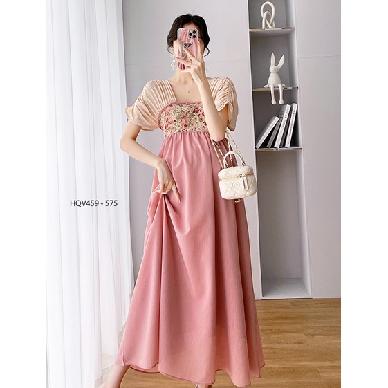 Đầm bầu HQV459 hàng nhập cao cấp shop Young Mom