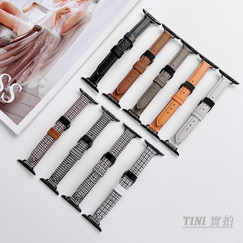 Dây đeo bằng da canvas có khóa cho đồng hồ thông minh APPLE WATCH 7th 6th Generation 5/43/2/1/SE 38 40 41 42 44mm 45mm