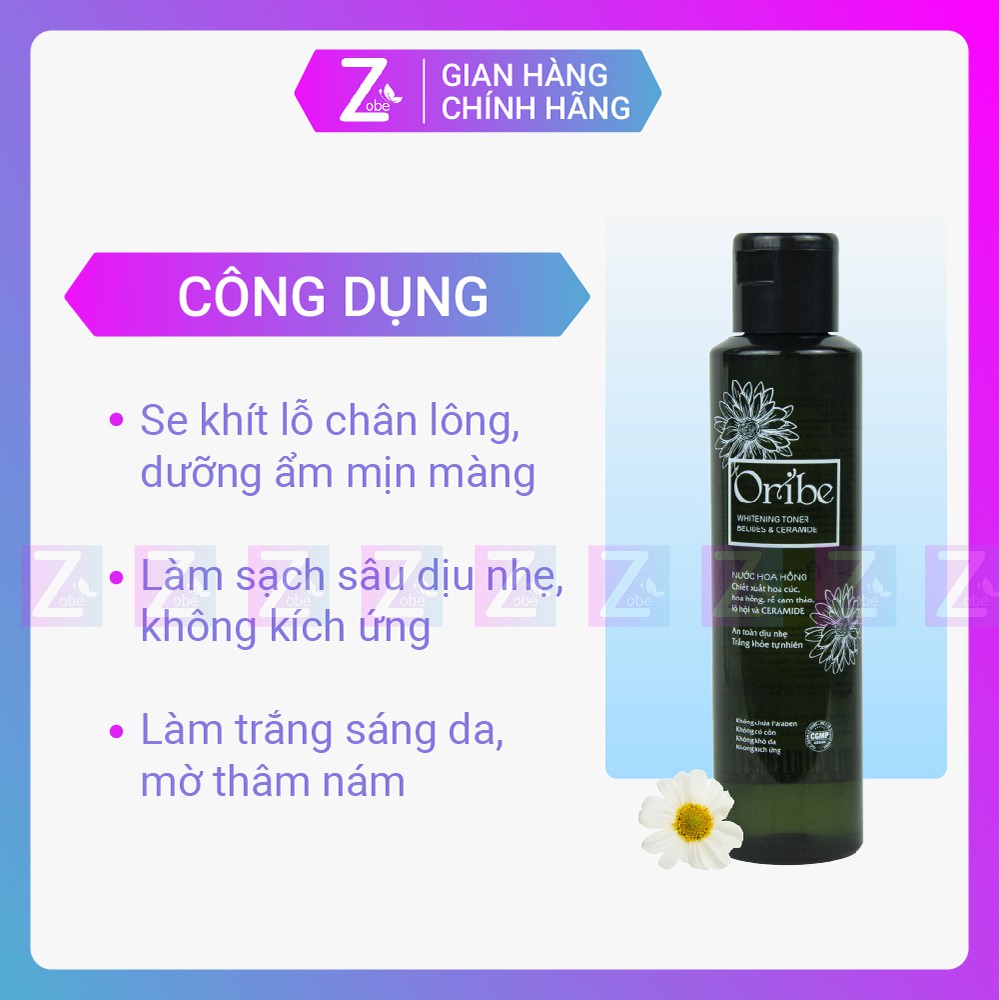 Nước Hoa Hồng Oribe Giúp Làm Sạch Sâu Se Khít Lỗ Chân Lông 150ml