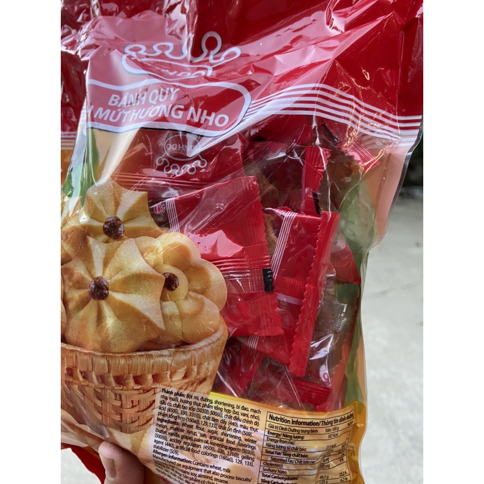 BÁNH QUY ĐÍNH MỨT HƯƠNG NHO KINH ĐO 450G