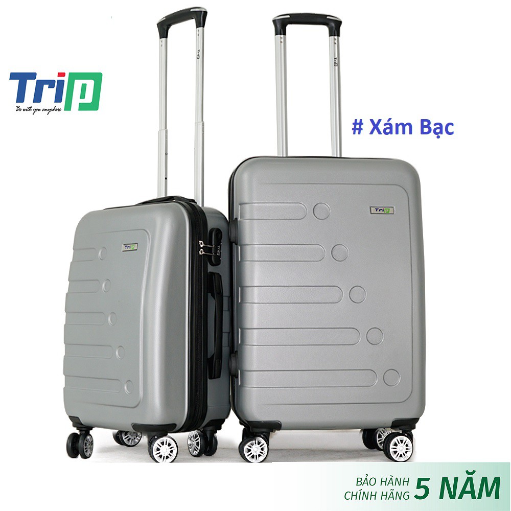 Bộ 2 vali nhựa TRIP P16 Size 20inch + 24inch bảo hành 5 năm, 1 đổi 1 năm đầu tiên