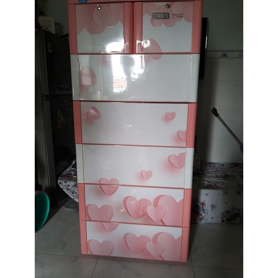 Tủ Tabi L Duy Tân 6 tầng 7 ngăn(nâng thêm tầng)-chát thêm mẫu