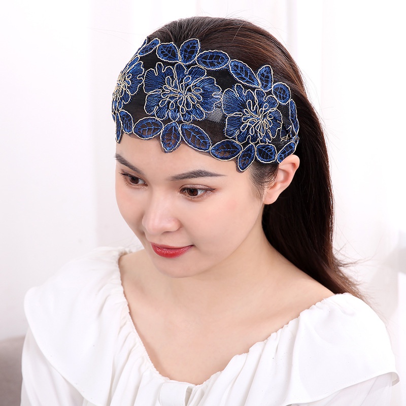 Băng Đô Ren Cài Tóc Bản Rộng Phong Cách Hàn Quốc