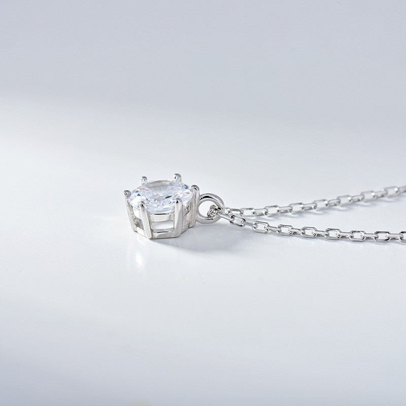 Dây chuyền bạc nữ đính đá mặt tròn hot trend ANTA Jewelry ATJ6545M
