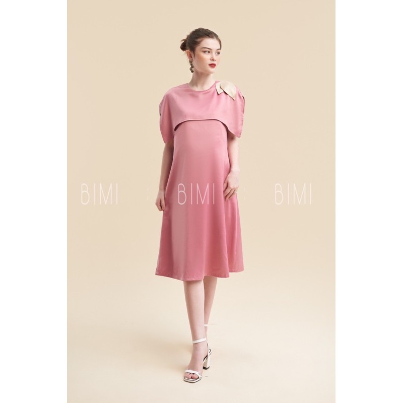 ĐẦM HỒNG MIX LÁ - BIMI