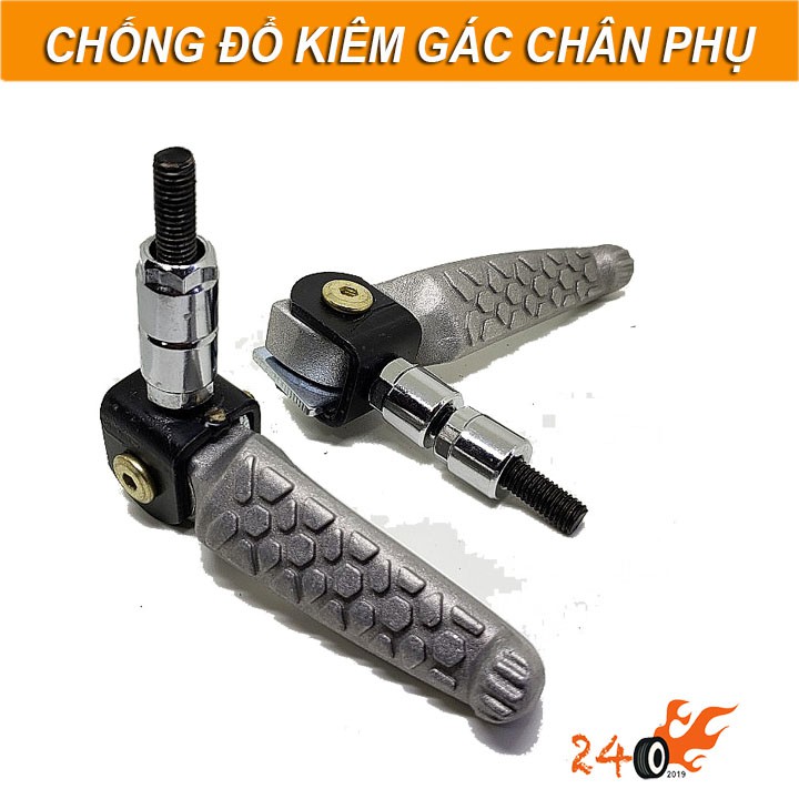 CHỐNG ĐỔ KIÊM GÁC CHÂN PHỤ CHO XE MÁY