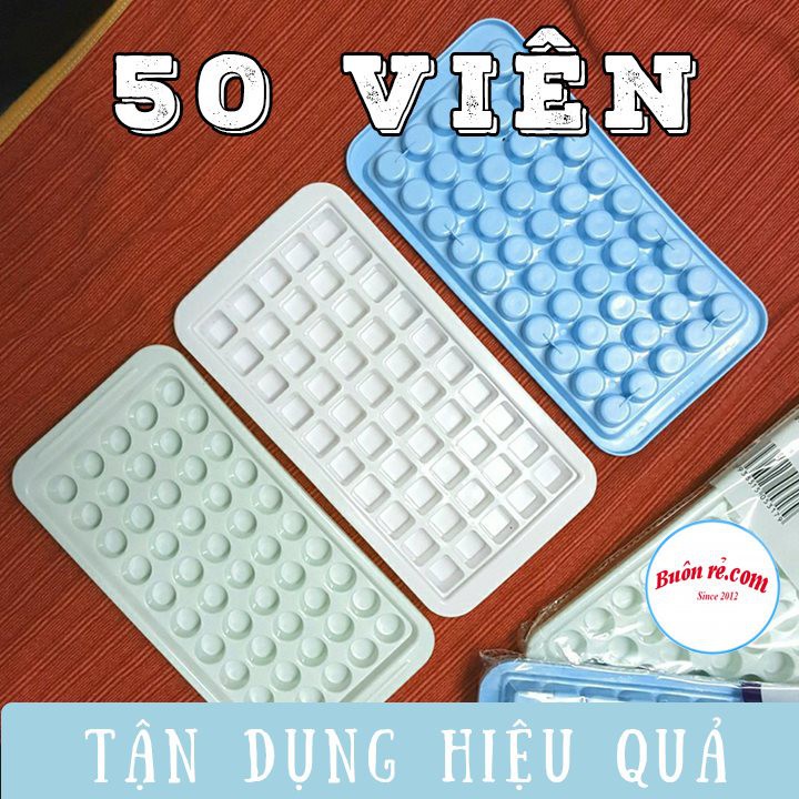 Khay làm đá, khuôn thạch rau câu 50 viên nhỏ nhựa Việt Nhật, vỉ đá làm khuôn kẹo dẻo (MS 6975/6976) -Buôn rẻ 01245