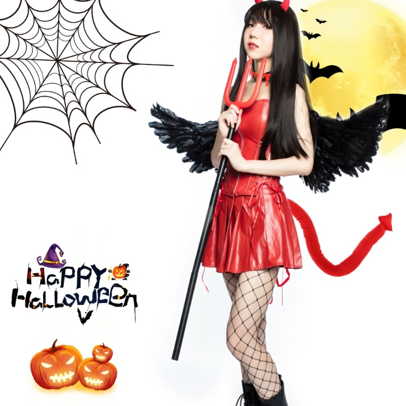 1 Set Kẹp Tóc Sừng Quỷ Hóa Trang Halloween
