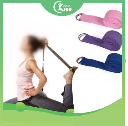 Dây tập Yoga Cotton 1,8mx3,8cm, hỗ trợ tập luyện Yoga tại nhà, văn phòng tiện dụng KICO