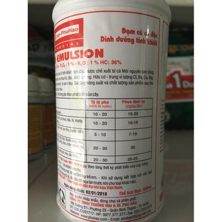 Phân Đạm Cá 100% của Mỹ bón cho hoa, cây cảnh. 500ml nhập khẩu-  chuyên dụng.