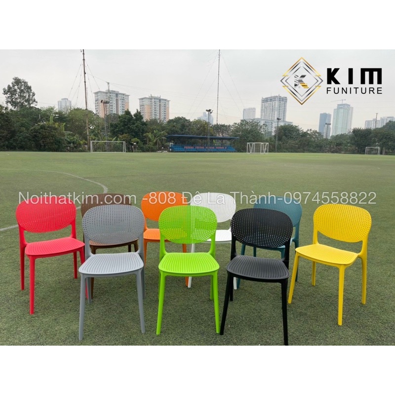 Ghế nhựa đúc ngồi bàn ăn, cafe, ban công
