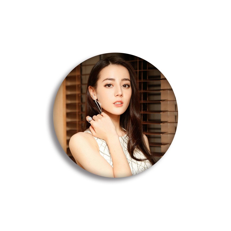 Huy hiệu cài áo IN HÌNH Địch Lệ Nhiệt Ba idol diễn viên cpop dễ thương tiện lợi