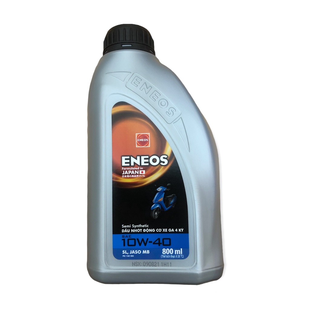 Nhớt xe ga bán tổng hợp ENEOS SL/MB 10w40 [ 800ml & 1L ]
